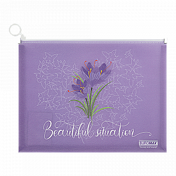 Папка-конверт на zip-блискавці А4 Arabeski, фіолетовий, BM.3975-07 Папка-конверт на zip-блискавці А4 Arabeski, фіолетовий, BM.3975-07