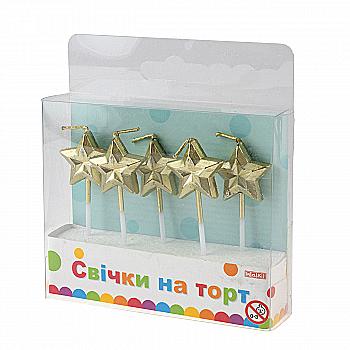 Набір золотистих свічок, 5 шт, MX629250G