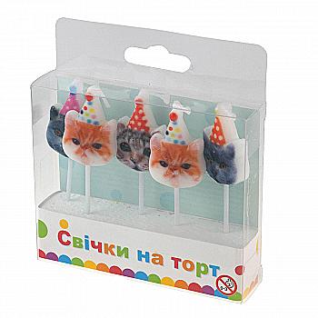 Набір свічок Funny Cats, 5 шт, MX629241