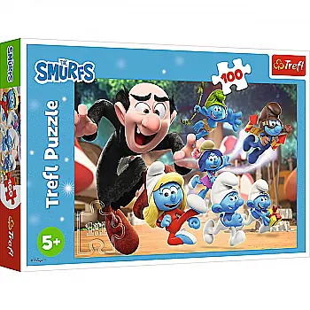 Пазл "100" - Уроки тата Смурфа, The Smurfs, 16481, Trefl Пазл "100" - Уроки тата Смурфа, The Smurfs, 16481, Trefl