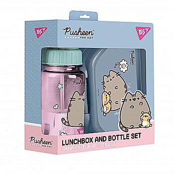 Набор контейнер и бутылка Yes "Pusheen", 2 предмета, 450145 Набор контейнер и бутылка Yes "Pusheen", 2 предмета, 450145