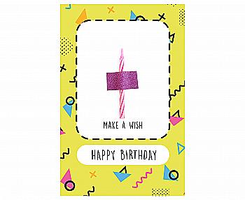 Открытка "Make a wish Happy Birthday", PDK2244