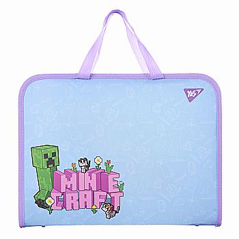 Папка-портфель Yes "Minecraft. Spring" FC на блискавці, з тканинними ручками, 492313 Папка-портфель Yes "Minecraft. Spring" FC на блискавці, з тканинними ручками, 492313