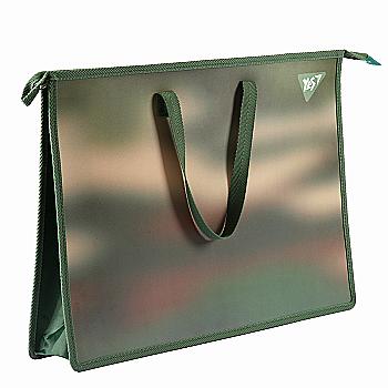 Папка-портфель Yes А3 "Fusion" з тканинними ручками, хакі, 492305 Папка-портфель Yes А3 "Fusion" з тканинними ручками, хакі, 492305