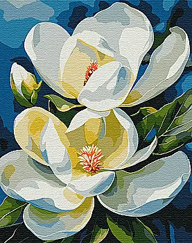 Картина за номерами 40*50 см "Біла магнолія", 954770 Santi