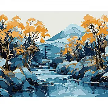 Картина за номерами 40*50 см "Гори", 954752 Santi