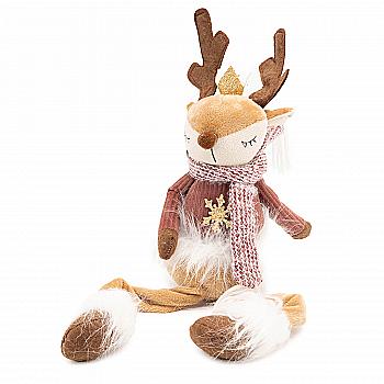 Новогодняя мягкая игрушка Yes! Fun "Олень с короной" 45см, LED, сидит, 974930 Новогодняя мягкая игрушка Yes! Fun "Олень с короной" 45см, LED, сидит, 974930