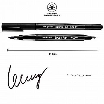 Маркер акварельный SANTI "Brush Pen" SW-27, черный, двусторонний, 391027 Маркер акварельный SANTI "Brush Pen" SW-27, черный, двусторонний, 391027