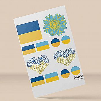 Вініловий стікерпак А6 "UA flag" Cobart Вініловий стікерпак А6 "UA flag" Cobart