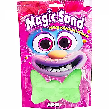 Кинетический песок Magic sand в пакете, зеленый, 0,500 кг, 39403-2 Кинетический песок Magic sand в пакете, зеленый, 0,500 кг, 39403-2