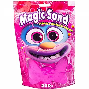 Кинетический песок Magic sand в пакете, розовый, 0,500 кг, 39403-8 Кинетический песок Magic sand в пакете, розовый, 0,500 кг, 39403-8