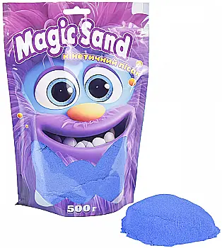 Кінетичний пісок Magic sand в пакеті, синій, 0,500 кг, 39403-9 Кінетичний пісок Magic sand в пакеті, синій, 0,500 кг, 39403-9