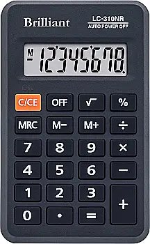 Калькулятор Brilliant кишеньковий LC-310NR  8р., 1-пит, LC-310NR Калькулятор Brilliant кишеньковий LC-310NR  8р., 1-пит, LC-310NR