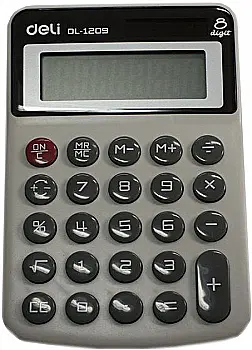 Калькулятор кишеньковий, сірий, 1209, Deli, 39829 Калькулятор кишеньковий, сірий, 1209, Deli, 39829