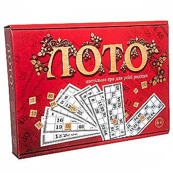 Игра настольная "Лото с деревянными фишками" (укр) 30656, ТМ "Strateg" Игра настольная "Лото с деревянными фишками" (укр) 30656, ТМ "Strateg"