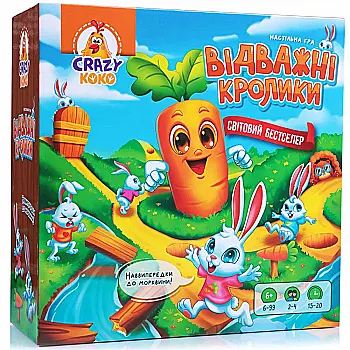 Игра настольная развлекательная "Отважные кролики" Vladi Toys, VT8055-40 Игра настольная развлекательная "Отважные кролики" Vladi Toys, VT8055-40
