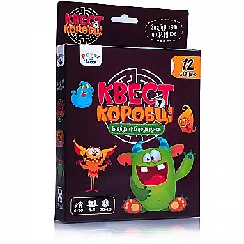 Гра настільна розважальна "Квест у коробці. Монстри" Vladi Toys, VT5902-02 Гра настільна розважальна "Квест у коробці. Монстри" Vladi Toys, VT5902-02
