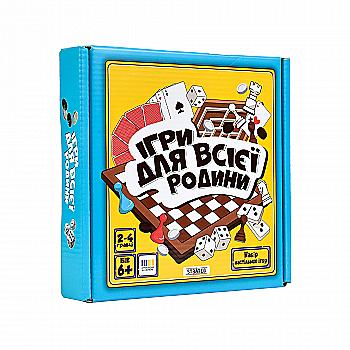Набор настольных игр "Игры для всей семьи" (рус) 30688/1, ТМ "Strateg" Набор настольных игр "Игры для всей семьи" (рус) 30688/1, ТМ "Strateg"