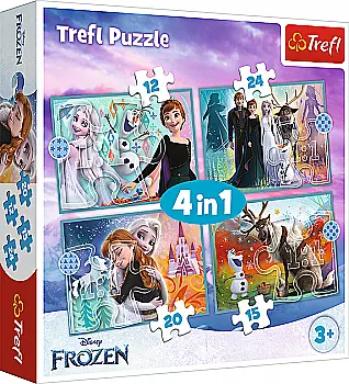 Пазл "4 in 1 (12, 15, 20, 24)" - Frozen Дивовижний світ Крижаного серця, 43816, Trefl Пазл "4 in 1 (12, 15, 20, 24)" - Frozen Дивовижний світ Крижаного серця, 43816, Trefl