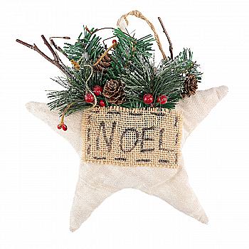 Підвіска новорічна Зірка 25 см зі словами noel/joy/peace (3 види в асорт.), 9763221 ТМ "A&G" Підвіска новорічна Зірка 25 см зі словами noel/joy/peace (3 види в асорт.), 9763221 ТМ "A&G"