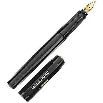 Ручка чернильная Moleskine x Kaweco, черная M, чернила синие, KAWFOUNTPENMBK Ручка чернильная Moleskine x Kaweco, черная M, чернила синие, KAWFOUNTPENMBK