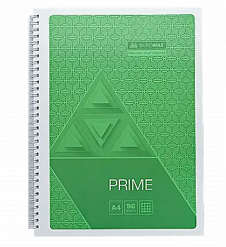 Зошит на пружині А4, 96л., Prime, клітка, в картонній обкладинці, салатовий, BM.24451101-15 Зошит на пружині А4, 96л., Prime, клітка, в картонній обкладинці, салатовий, BM.24451101-15