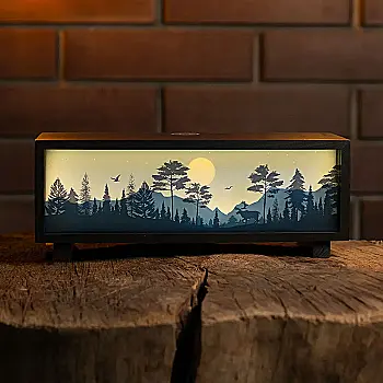 Ночник-панорама "Ночной лес", черный (LED, Аккумулятор, USB Type-C), npa1005 Ночник-панорама "Ночной лес", черный (LED, Аккумулятор, USB Type-C), npa1005
