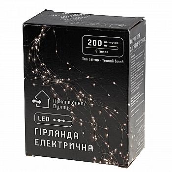 Гирлянда-пучок 200 мини-LED, 10 линий*2 м, 20 диодов, теплый белый, 830-304 Гирлянда-пучок 200 мини-LED, 10 линий*2 м, 20 диодов, теплый белый, 830-304
