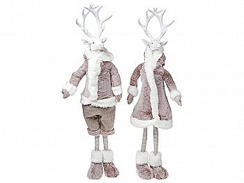 Фігура декоративна "Олень в бежевому пальті" 93 см, 823-830
