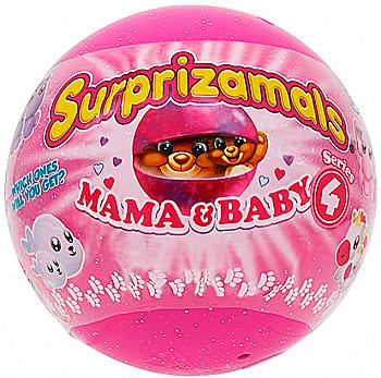 Набор мягких игрушек-сюрпризов в шаре Surprizamals S4 – Мама и малыш (6 изд.), SU03511-5016 Набор мягких игрушек-сюрпризов в шаре Surprizamals S4 – Мама и малыш (6 изд.), SU03511-5016