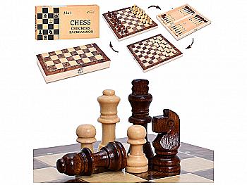 Набір ігор 3в1: шахи, шашки, нарди, FG240502032L Набір ігор 3в1: шахи, шашки, нарди, FG240502032L