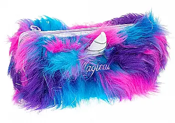 Пенал плюшевий на 1 відділення на блискавці, синій, CF87106 Пенал плюшевий на 1 відділення на блискавці, синій, CF87106