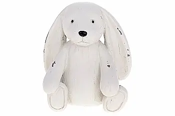 Декоративна статуетка "Зайчик", 16 см, зістарений білий, 450-915