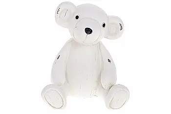 Декоративна статуетка "Ведмедик", 16 см, зістарений білий, 450-914