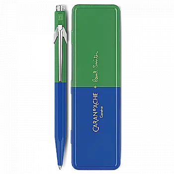 Ручка Caran d`Ache 849 Paul Smith Cobalt Blue & Emerald Green + пенал, NM0849.338 Ручка Caran d`Ache 849 Paul Smith Cobalt Blue & Emerald Green + пенал, NM0849.338
