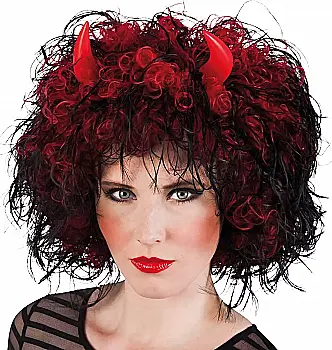 Перука "Диявольська коханка" з рогами, 86033 ТМ "Boland"