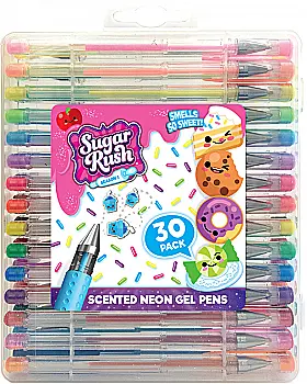 Набір ароматних гелевих ручек "Sugar Rush" - Неон (30 кольора), 31040 Набір ароматних гелевих ручек "Sugar Rush" - Неон (30 кольора), 31040