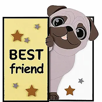 Набор, картина 3D, "Best Friend", МДФ грунтованное, 19*19 см, ROSA Talent Набор, картина 3D, "Best Friend", МДФ грунтованное, 19*19 см, ROSA Talent