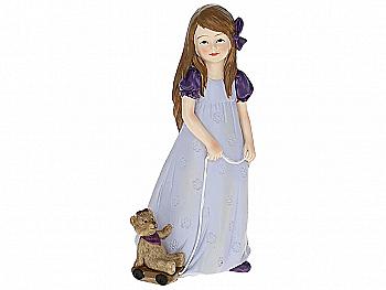 Декоративна статуетка "Дівчинка з ведмедиком", 14,5 см, K07-129