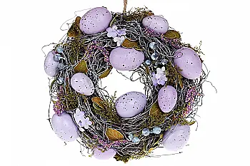 Вінок великодній 25 см, лаванда, 743-840