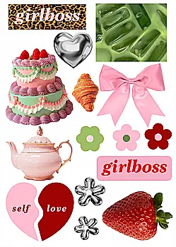 Об`ємні стікери "Girlboss" Cobart Об`ємні стікери "Girlboss" Cobart