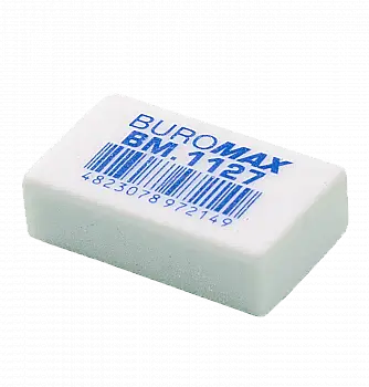 Гумка прямокутна, 31*19*9 мм, білий, BM.1127 Гумка прямокутна, 31*19*9 мм, білий, BM.1127