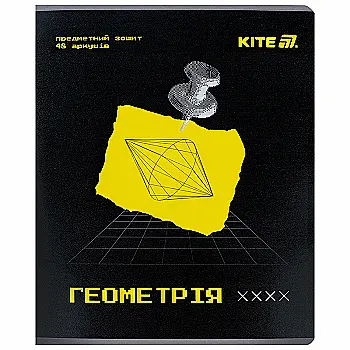 Тетрадь 48 кл, Предметка - Геометрия, гиб лак+УФ, Techno, K25-240-1 Тетрадь 48 кл, Предметка - Геометрия, гиб лак+УФ, Techno, K25-240-1