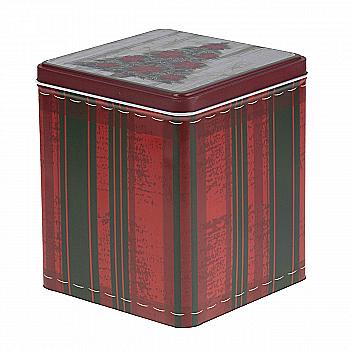 Подароч. коробка новогодняя жестяная квадратная красная вел., 6-1908-530 Подароч. коробка новогодняя жестяная квадратная красная вел., 6-1908-530