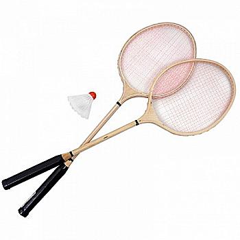 Бадмінтон дерев`яний: 2 ракетки, воланчик, J-21 Бадмінтон дерев`яний: 2 ракетки, воланчик, J-21