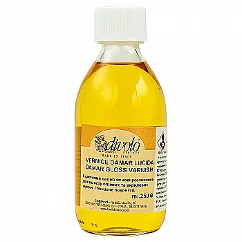 Лак дамарний, глянцевий, 250 мл, Divolo Лак дамарний, глянцевий, 250 мл, Divolo