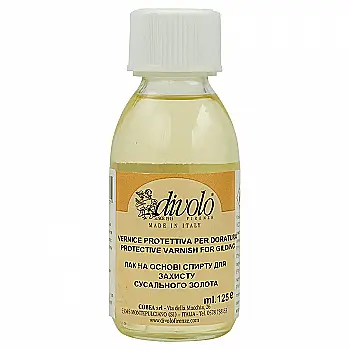 Лак фінішний для позолоти, прозорий, глянцевий, 125 мл, Divolo Лак фінішний для позолоти, прозорий, глянцевий, 125 мл, Divolo