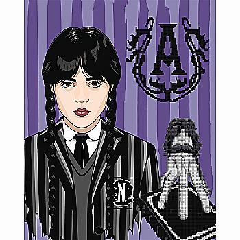 Картина за номерами з алмазною мозаїкою SANTI "Wednesday. Gothic duo" 40*50 см, 954993 Картина за номерами з алмазною мозаїкою SANTI "Wednesday. Gothic duo" 40*50 см, 954993