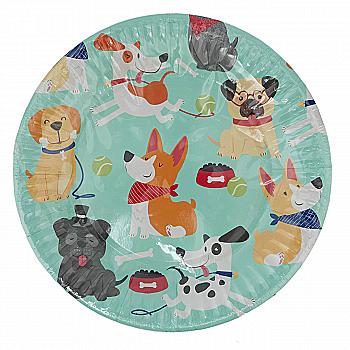 Набір тарілок паперових Happy Dogs, 17,78 см, 6 шт, MX443216-7in