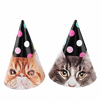 Набор колпаков на голову с резиновой лентой Funny Cats, 6 шт, ассорти, MX273 Набор колпаков на голову с резиновой лентой Funny Cats, 6 шт, ассорти, MX273